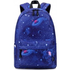 Школьный Рюкзак с Голубым Принтом Галактики для Девочек и Мальчиков Школьный Рюкзак с Голубым Принтом Галактики для Девочек и Мальчиков