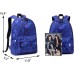Школьный Рюкзак с Голубым Принтом Галактики для Девочек и Мальчиков