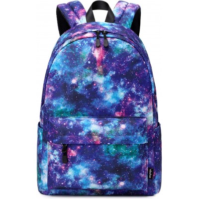 Школьный Рюкзак Портфель с Космическим Синим Рисунком Туманности для Школы 