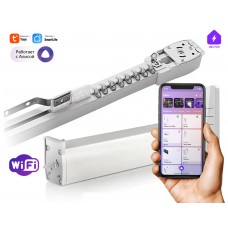 Умный карниз для Алисы WIFI+RF мотор + пульт + карниз 2- 4 метра, 6 способов открытия штор в одну и