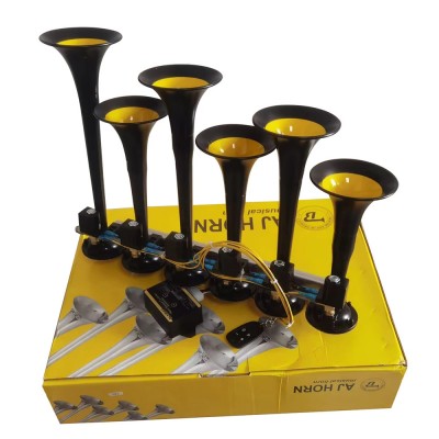 Six Tubes and Thirty-six Tones Car Music Horn Lorry Electric air Horn Metal Tube Music air Horn With Button