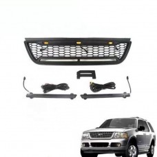 4x4 Accessories Plastic Front bumper bush grille front grill with LED for Explorer 2002 2003 2004 2005