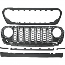 Новая Матово-черная Передняя Решетка для Jeep Wrangler Jl. в Комплекте с Камерой. Parts For Jeep.