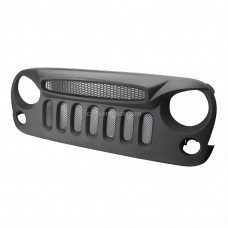 Решетка Радиатора для Jeep Wrangler Jk Rubicon 2007-2017, Черного Цвета, из Кузовных Деталей.