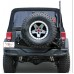 Комплект заднего бампера Jeep Wrangler JK, сталь, черны