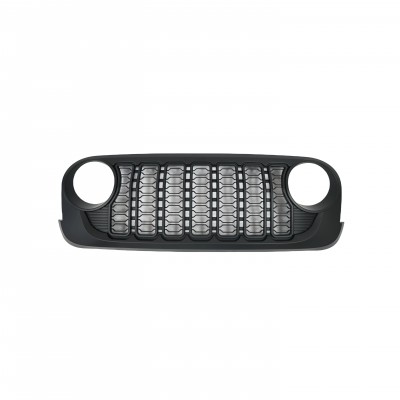 Решетка радиатора Jeep Wrangler черного цвета из ABS - 