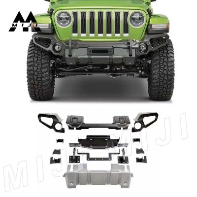Передний бампер в стиле RR для Jeep Wrangler, черное по