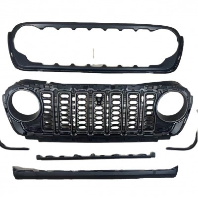 Передняя решетка Jeep Wrangler JL 2024, матово-черная. 