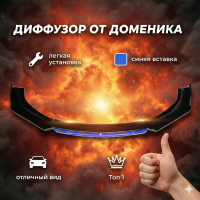 Передние губки нового стиля от компании Honghang на tuningdom.ru: универсальный разветвитель переднего бампера