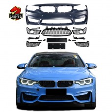 Обвес в Стиле M4 для Bmw 4 Серии F32-f36, Черный Pp, Передний и Задний Бампер, Боковые Юбки, Решетка.