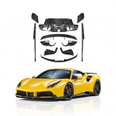 Комплект Обвеса N-стиля из Углеродного Волокна для Ferrari 488 в Черном Цвете