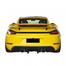 Задний Диффузор Porsche Cayman 718 в Стиле Gt4, Углеродное Волокно, Черный. Улучшенный Дизайн.