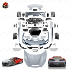Новинка! Комплект Кузова Ferrari 488 из Углеродного Волокна в Черном Цвете
