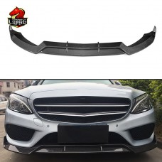 Накладка Переднего Бампера Mercedes-benz C-класса из Углеродного Волокна, Черного Цвета