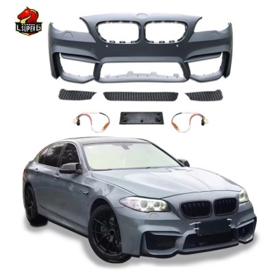 Бампер в стиле F10 M4 для BMW 5 серии F10 F18, черный, 