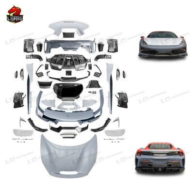 Обвес для Ferrari 488 в стиле P Upgrade  углеродного во