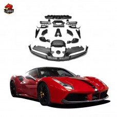 Бампер C-стиля из Углеродного Волокна для Ferrari 488: Элегантный Черный Стиль