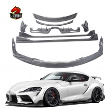 Комплект Углеродного Волокна для Toyota Supra A90: Бампер, Диффузор, Спойлер. Черный. Уникальный Стиль и Надежность!