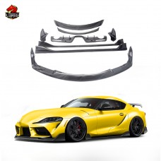 Комплект Обвеса Aim для Toyota Supra: Передняя Губа, Задний Диффузор, Спойлер, Крыло. Черный Материал с Защитой от Ультрафиолета.