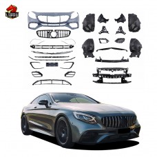 Комплект Кузова для Mercedes-benz S-class Coupe, Обновление До S63, Черный Пластик