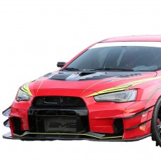 Обвес для Mitsubishi Lancer X в Стиле V, Черного Цвета, Высокого Качества.