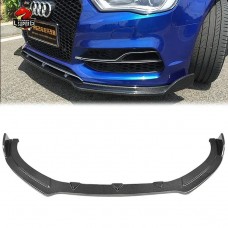 Передний Бампер из Углеродного Волокна для Audi A3 S3. Черный Rs3 Стиль.