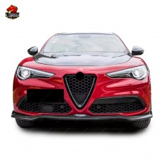 Комплект Углеродного Волокна для Alfa Romeo Stelvio: Передняя Губа, Задние Диффузоры, Боковые Юбки. Черный с Высоким Процентом Повторного Выкупа.