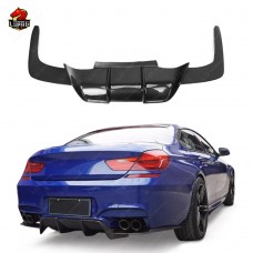 Диффузор Заднего Бампера Bmw M6 в Стиле V из Углеродного Волокна, Черный Диффузор Заднего Бампера Bmw M6 в Стиле V из Углеродного Волокна, Черный