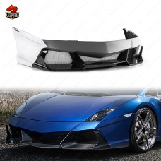 Передний Бампер Lamborghini Gallardo из Углеродного Волокна в Стиле V, Черный Огонь.