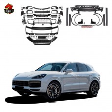 Новый Передний Бампер Porsche Cayenne в Стиле Турбо, Пластик, Черный