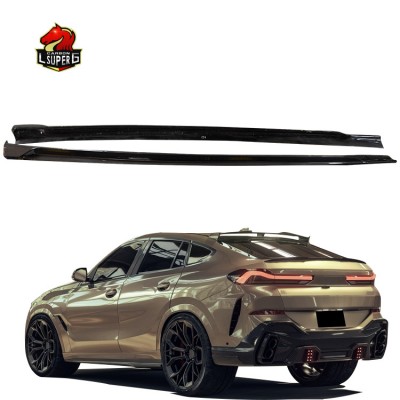 Боковые юбки из углеродного волокна для BMW X6M: стиль 