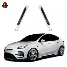 Боковая Юбка из Углеродного Волокна для Tesla Model Y. Воплощение Стиля D.