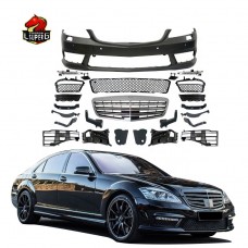 Обвес в Стиле S63 для Mercedes-benz S-класса - Черный Пластик.