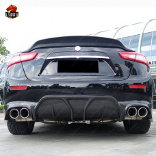 Диффузор Заднего Бампера Maserati Ghibli в Углеродном Волокне, Черный.