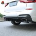 Задний диффузор для BMW X3 G01, карбоновый, черный. Гор