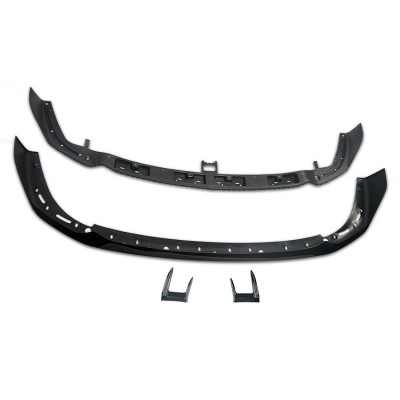 Губа BMW 1 F40 черная глянцевая с сплиттером, ABS матер