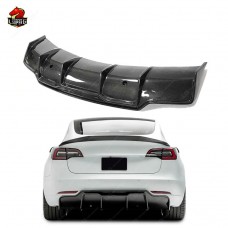 Уникальный Карбоновый Диффузор V-стиля для Tesla Model 3 Уникальный Карбоновый Диффузор V-стиля для Tesla Model 3