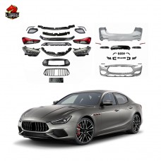 Обвес для Maserati Ghibli Trofeo Performance: Передний и Задний Бамперы, Решётки Фар. Ультрафиолетовая Защита. Черный Стиль.