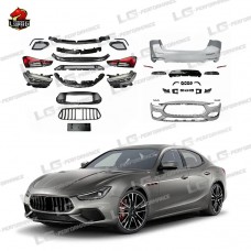 Новый Передний Бампер Maserati Ghibli в Стиле Trofeo: Черный Пластик