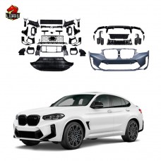 Обвесы X4m для Bmw X4 G02 Lci: Передняя Решетка, Задний Диффузор, Губа, Насадки. Черный.