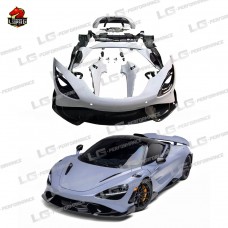 Набор Обвеса из Углеродного Волокна для Mclaren 720s: Передний Бампер, Диффузор, Крылья, Капот, Выхлопная Система. Черный и Стильный!
