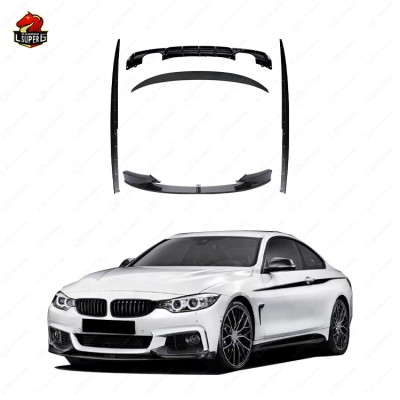 Обвес для BMW черный глянцевый ABS: передний сплиттер, 