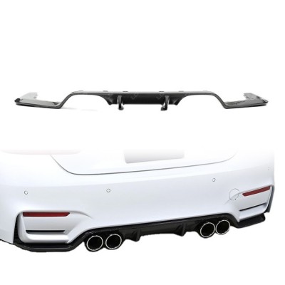 Диффузор задний 3D для BMW M3/M4 Черный из углеродного  Диффузор задний 3D для BMW M3/M4 Черный из углеродного