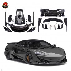 Бампер Mclaren 600lt: Углеродное Волокно, Задний Спойлер, Выхлопная Система, Черный.