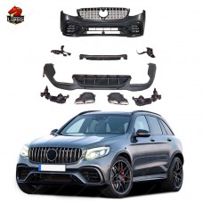 Бампер для Mercedes-benz Glc-klasse X253 Upgrade Glc63, Черный Пластик