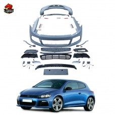 Обвес в Стиле R для Volkswagen Scirocco 2009, Черный Пластик.