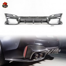 Диффузор Serat Karbon 3d для Bmw 5 Серии M5 F90. Углеродное Волокно. Черный Эксклюзив.