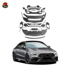 Обвес для Mercedes-benz Cla-klasse: Стильный Передний и Задний Бампер в Черном Цвете.