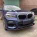 Передняя губа для BMW X3 G01, карбоновый стиль, черный.