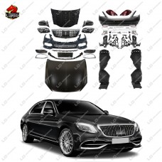 Комплект Кузова Mercedes-benz S-klasse W221-w222 M Style, Черный, Полипропилен, Решетки, Фары, Бамперы.